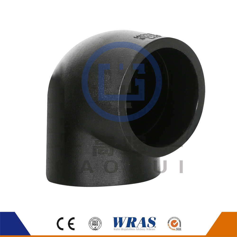 HDPE soket füzyonu 90 ° dirsek