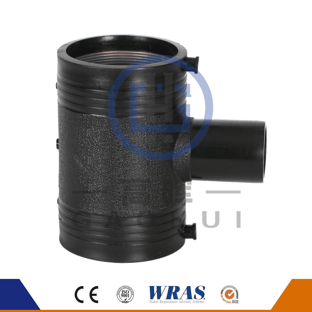 HDPE kalıplanmış elektro füzyonu, su temini için tee tee azaltıcı