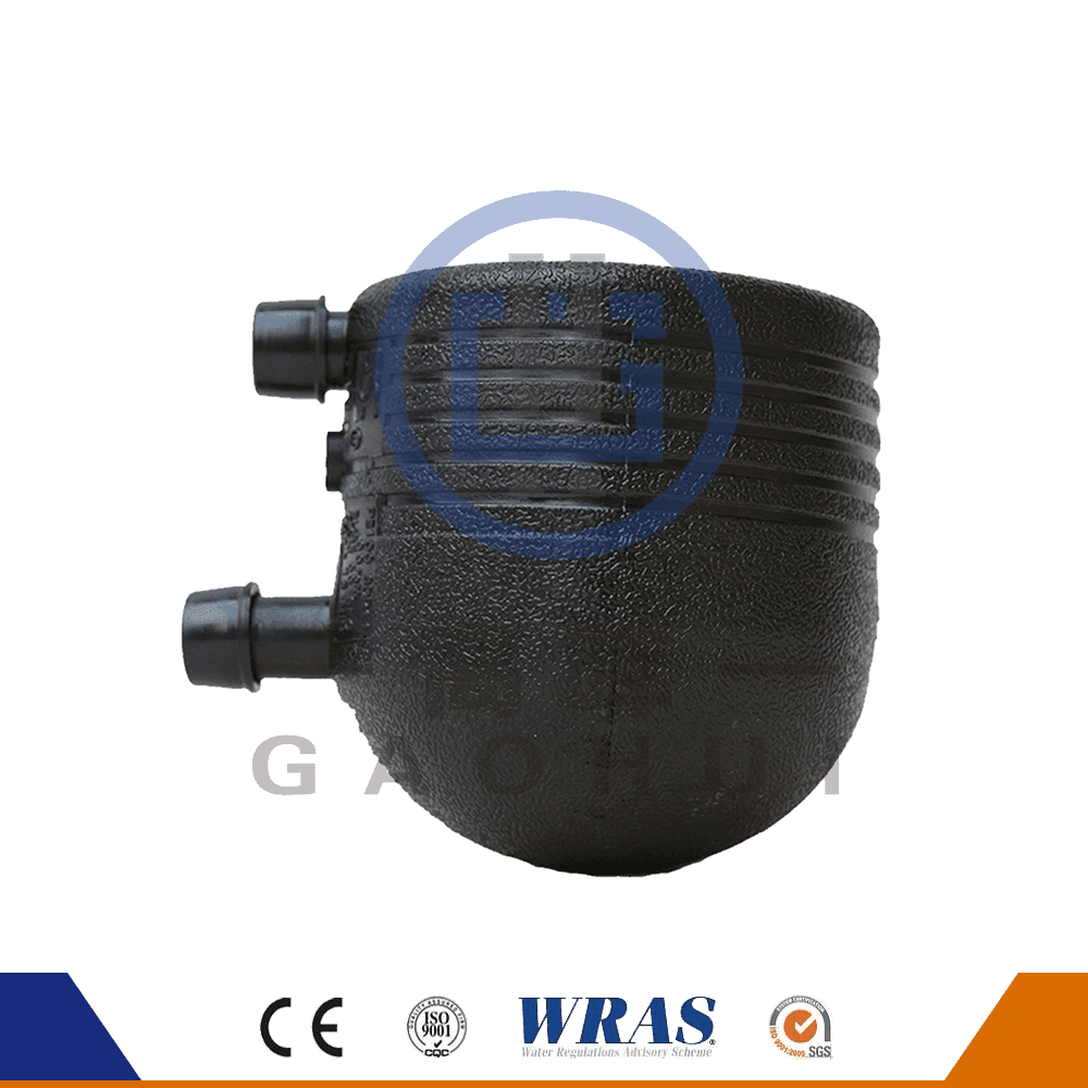 Su temini için HDPE kalıplanmış elektro füzyon uç kapağı hdpe boru ucu
